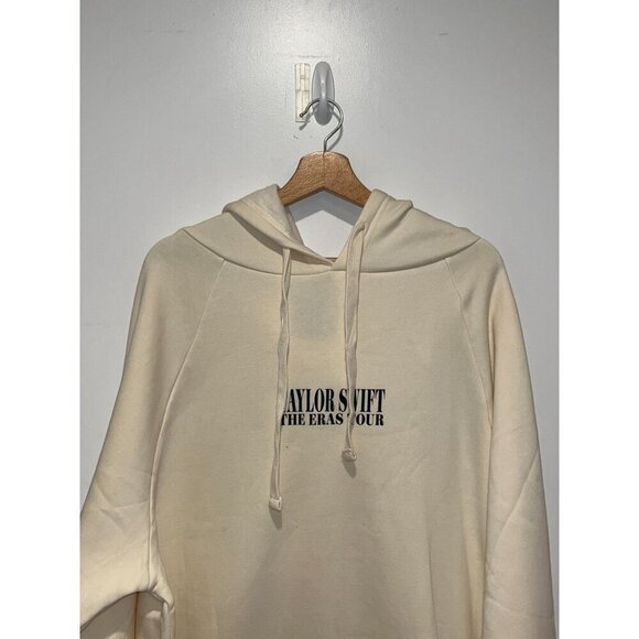 Taylor Swift The Eras Tour Cream Graphics Causal Pullover Hoodie Women's Size XL - Picture 3 of 11